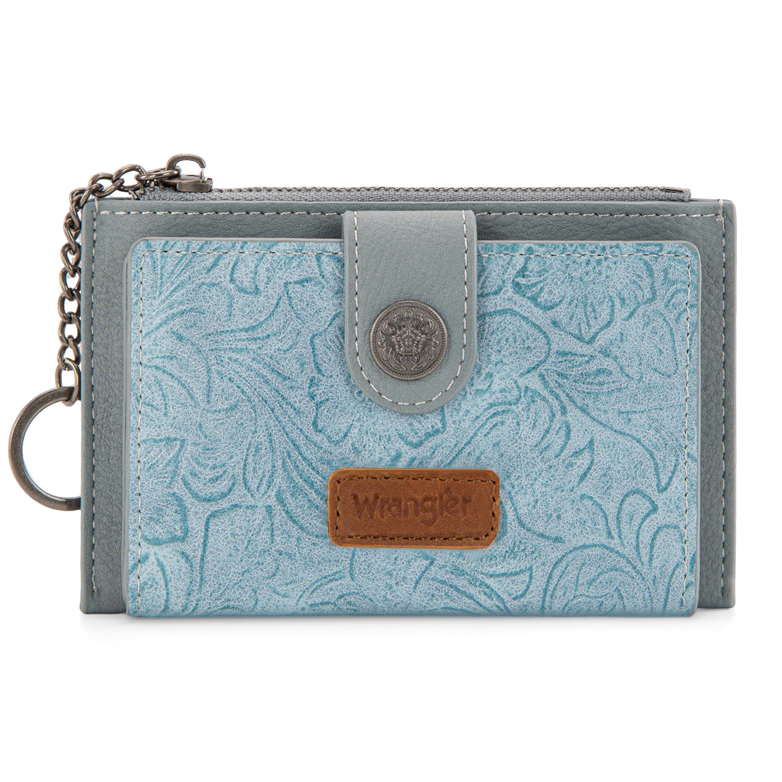 Wrangler Floral Embossed Bi-fold Wallet with Key Ring