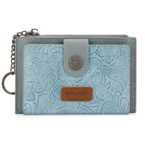 Wrangler Floral Embossed Bi-fold Wallet with Key Ring