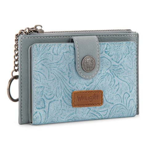 Wrangler Floral Embossed Bi-fold Wallet with Key Ring