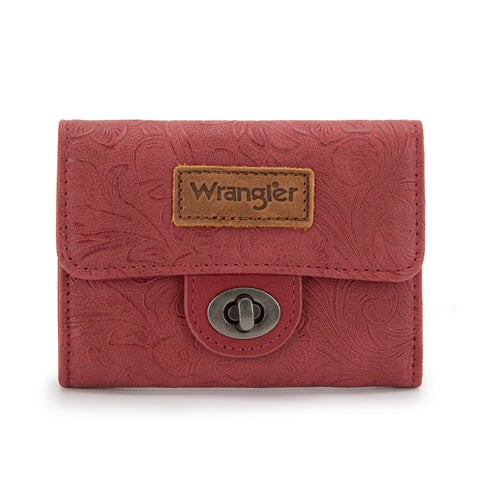 Wrangler Floral Embossed RFID Trifold Wallet