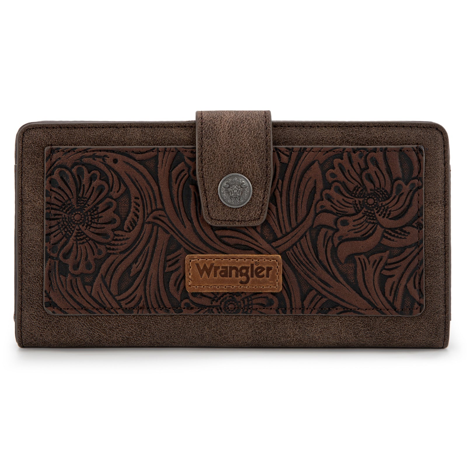 Wrangler Western Floral Tooled RFID Wallet