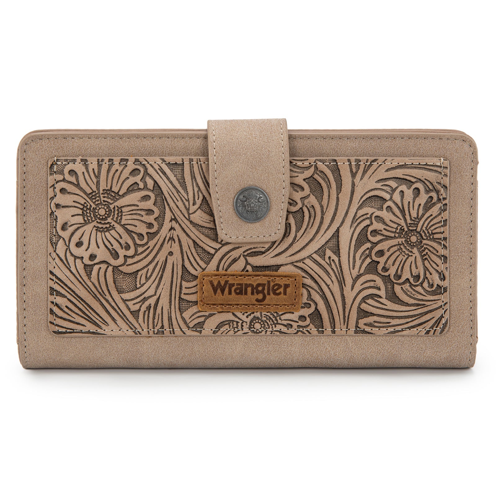 Wrangler Western Floral Tooled RFID Wallet