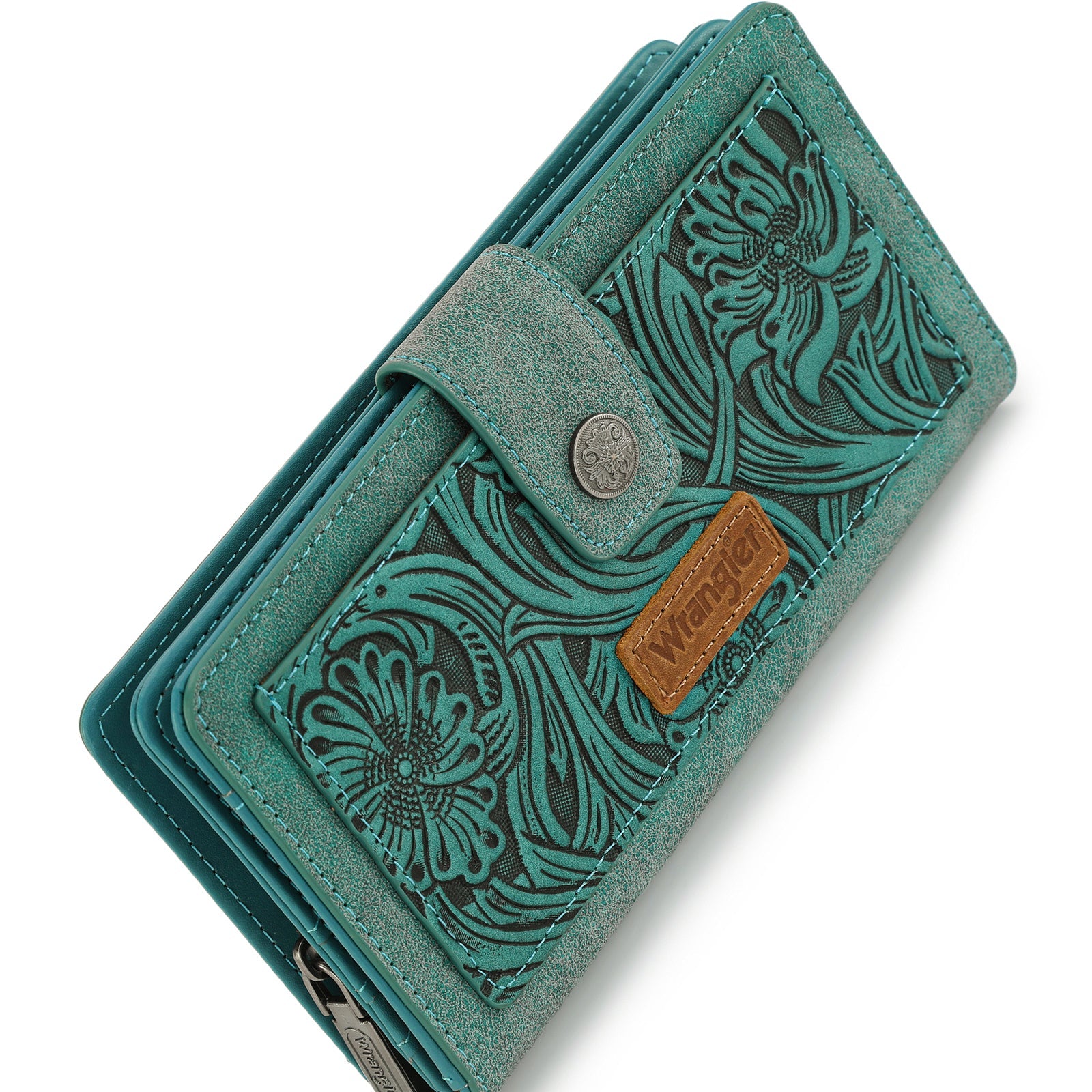 Wrangler Western Floral Tooled RFID Wallet