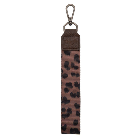 Wrangler Leopard Print Dual Pouch Wristlet with Zipper Round Case
