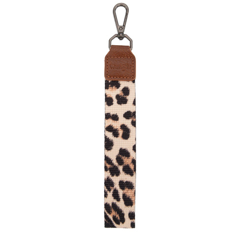 Wrangler Leopard Print Dual Pouch Wristlet with Zipper Round Case