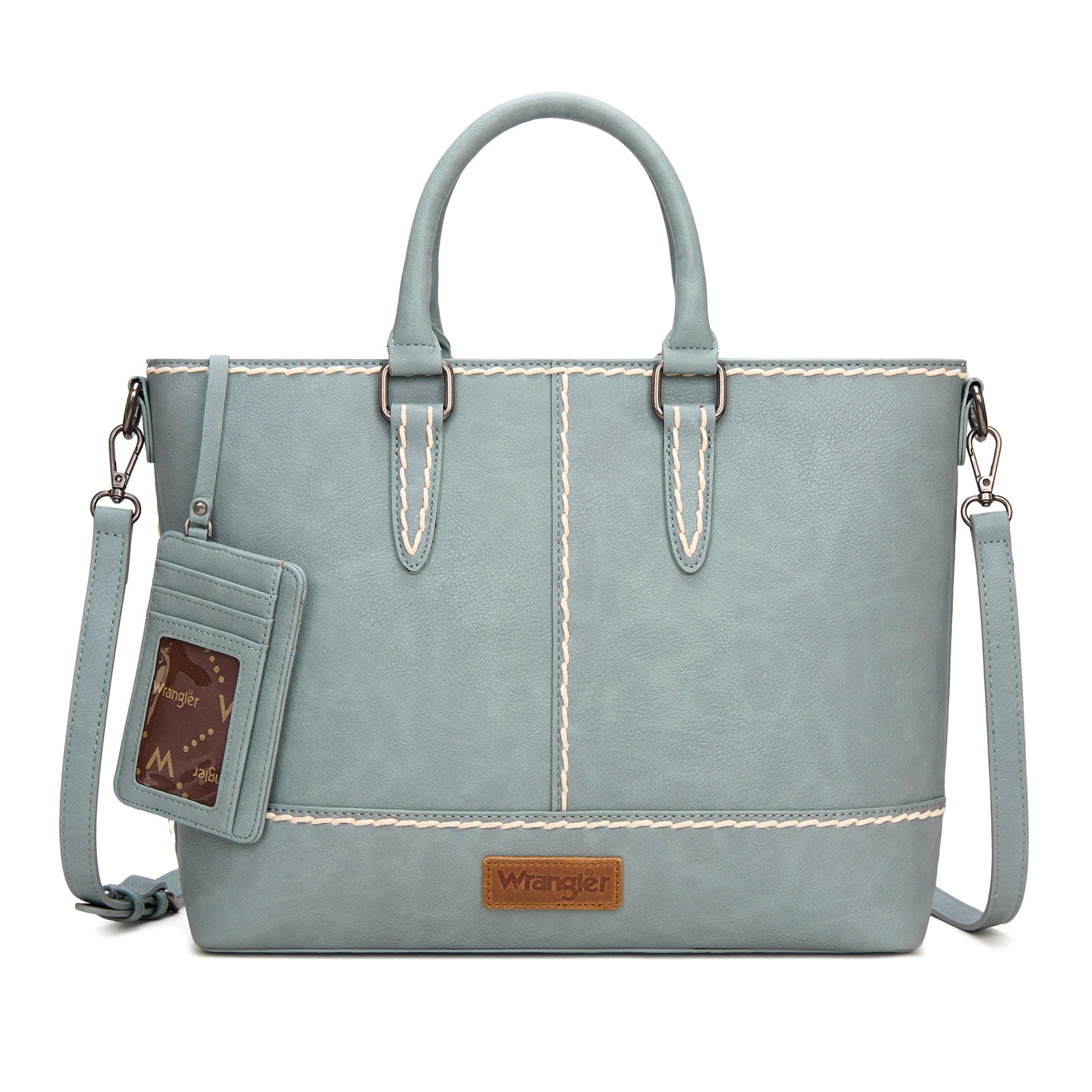 Wrangler Western Stitch Tote Bag with Hard Holder