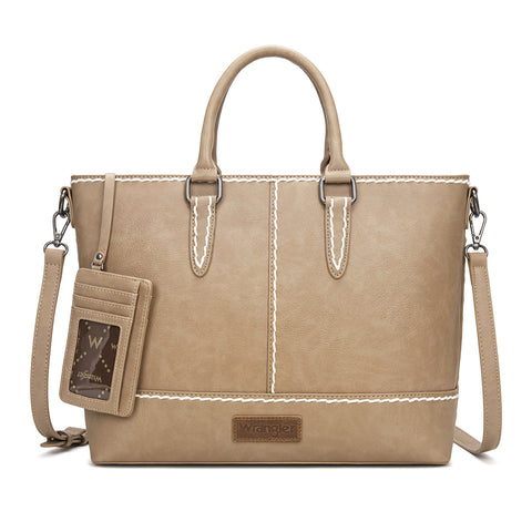 Wrangler Western Stitch Tote Bag with Hard Holder
