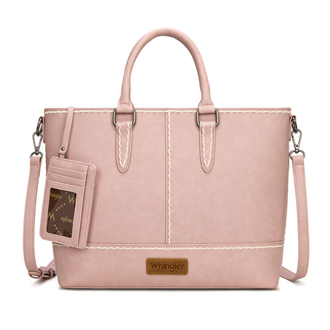 Wrangler Western Stitch Tote Bag with Hard Holder