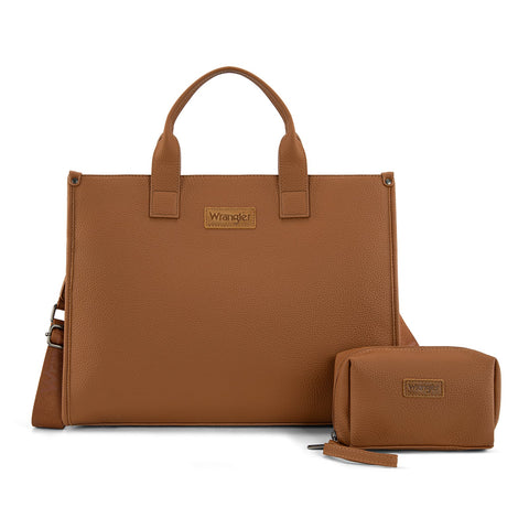 Wrangler Structured Work Tote/Large Carry-All Tote/Crossbody with Pouch
