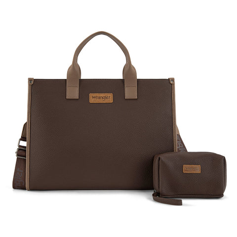 Wrangler Structured Work Tote/Large Carry-All Tote/Crossbody with Pouch