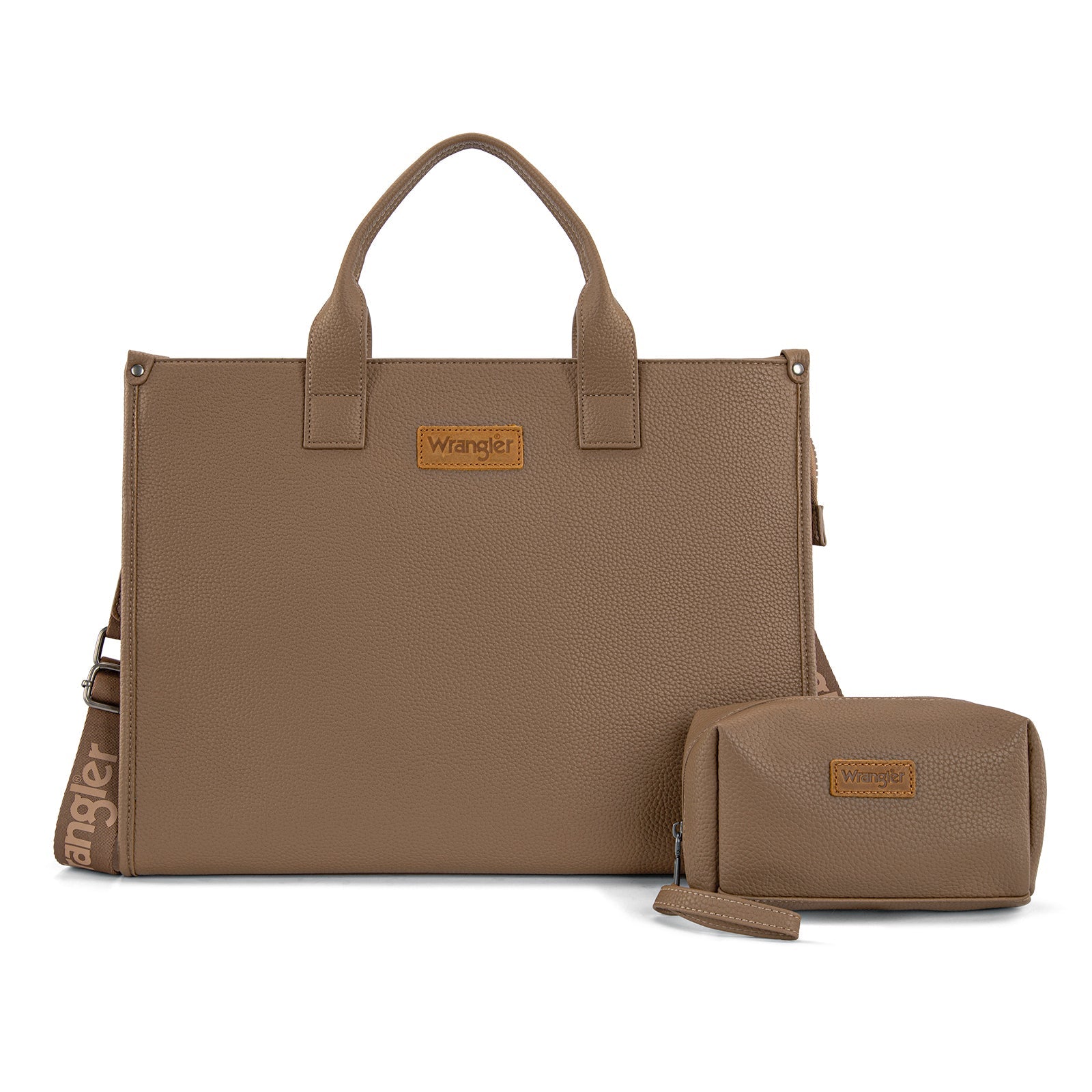 Wrangler Structured Work Tote/Large Carry-All Tote/Crossbody with Pouch