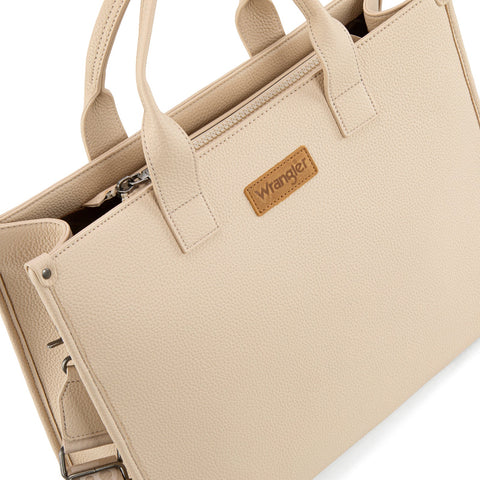 Wrangler Structured Work Tote/Large Carry-All Tote/Crossbody with Pouch
