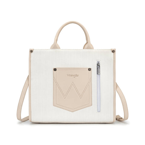 Wrangler Aztec Studded Denim Tote & Crossbody Bag