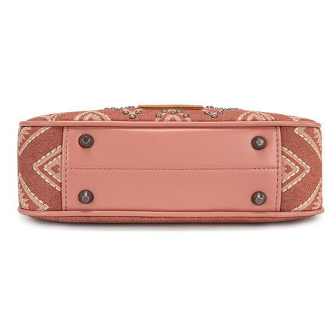 Wrangler Aztec Studded Denim Shoulder Bag with Mini Pouch
