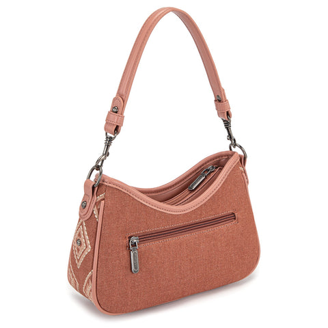 Wrangler Aztec Studded Denim Shoulder Bag with Mini Pouch