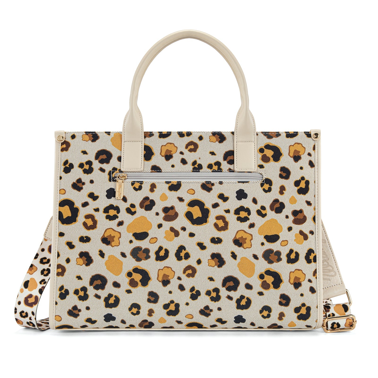Wrangler Leopard Print Canvas Oversized Tote with Adjustable Strap