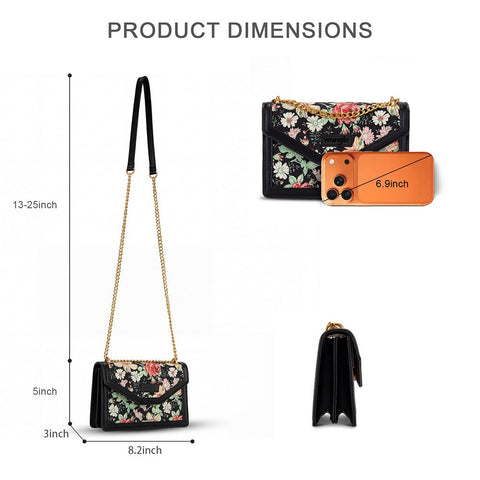 Wrangler Floral Print Chain Crossbody Bag