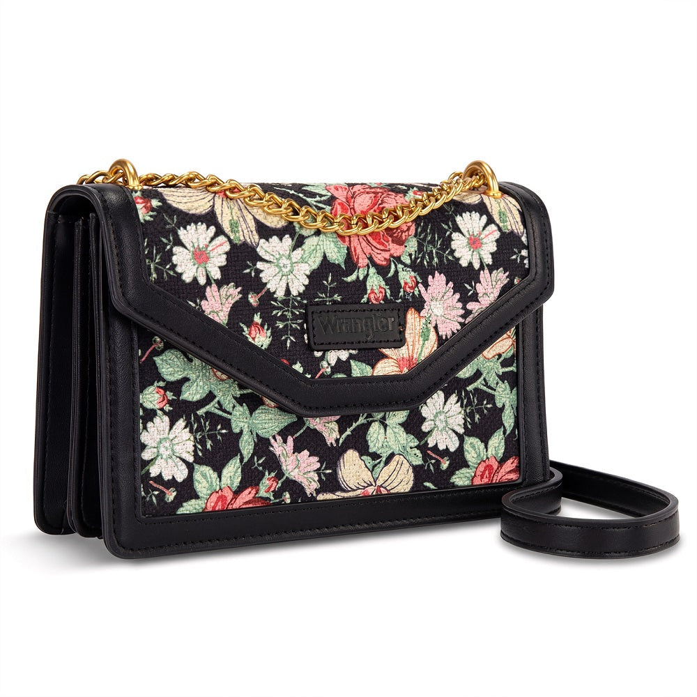 Wrangler Floral Print Chain Crossbody Bag