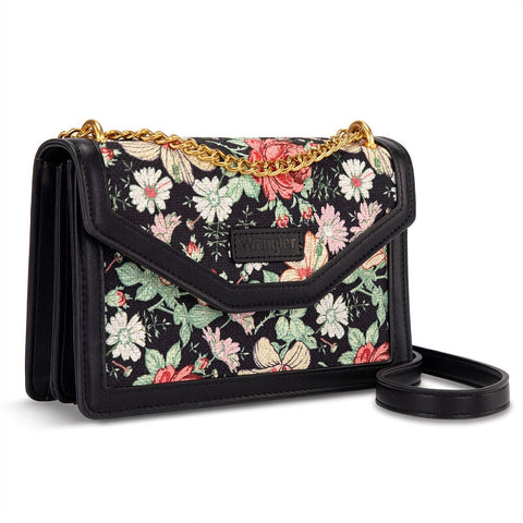 Wrangler Floral Print Chain Crossbody Bag