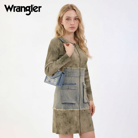 Wrangler Floral Print Chain Crossbody Bag