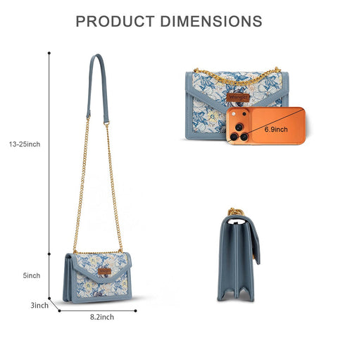 Wrangler Floral Print Chain Crossbody Bag