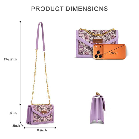 Wrangler Floral Print Chain Crossbody Bag