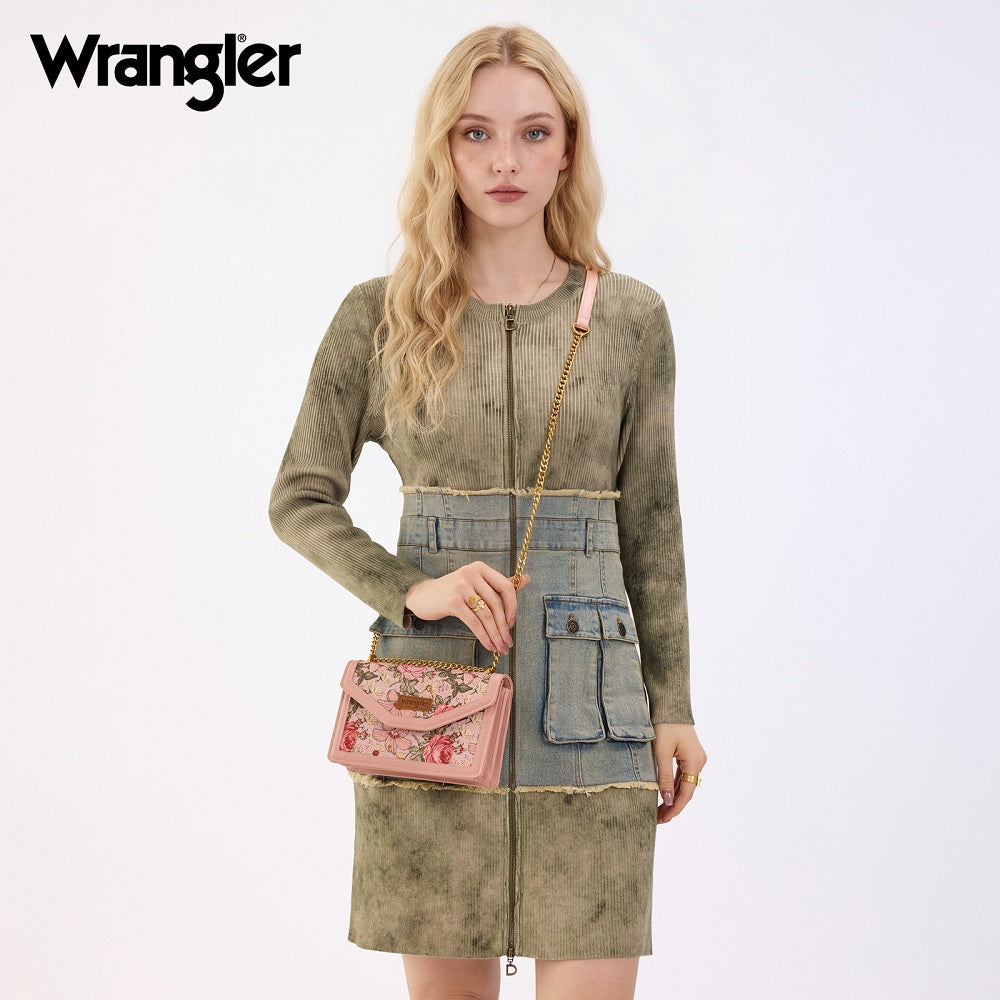Wrangler Floral Print Chain Crossbody Bag