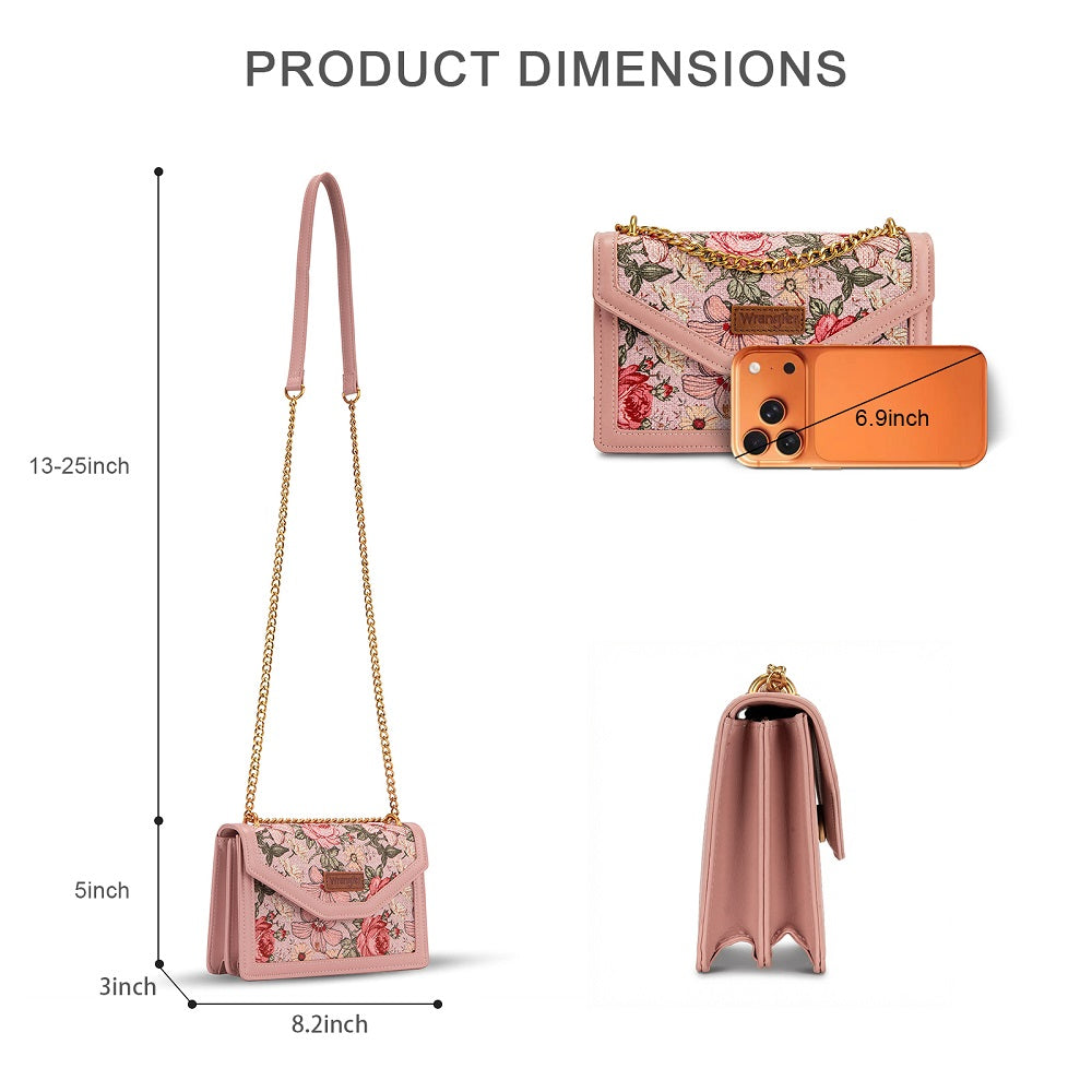 Wrangler Floral Print Chain Crossbody Bag
