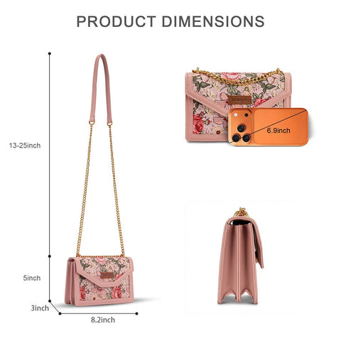 Wrangler Floral Print Chain Crossbody Bag