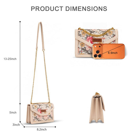 Wrangler Floral Print Chain Crossbody Bag