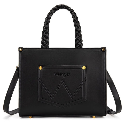 Wrangler Floral Print Braided Tote Bag