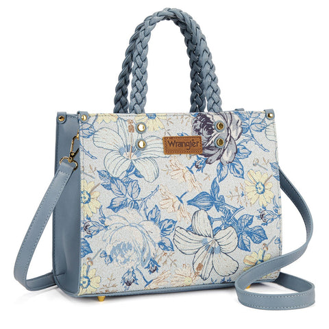 Wrangler Floral Print Braided Tote Bag