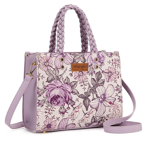 Wrangler Floral Print Braided Tote Bag