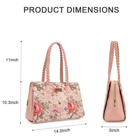 Wrangler Floral Print Braided Satchel Bag