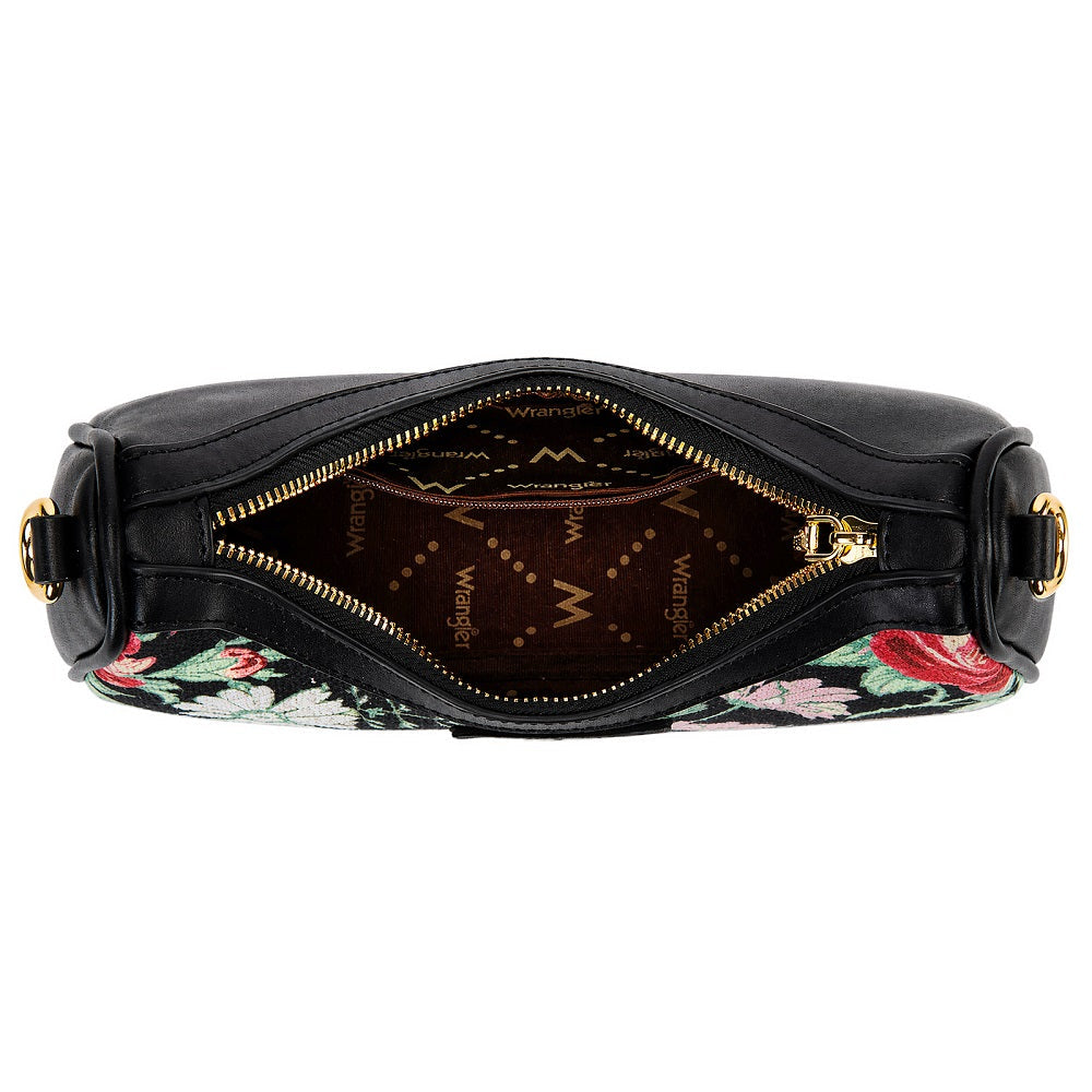 Wrangler Floral Print Braided Hobo Bag