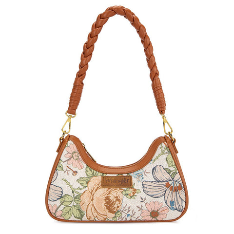 Wrangler Floral Print Braided Hobo Bag