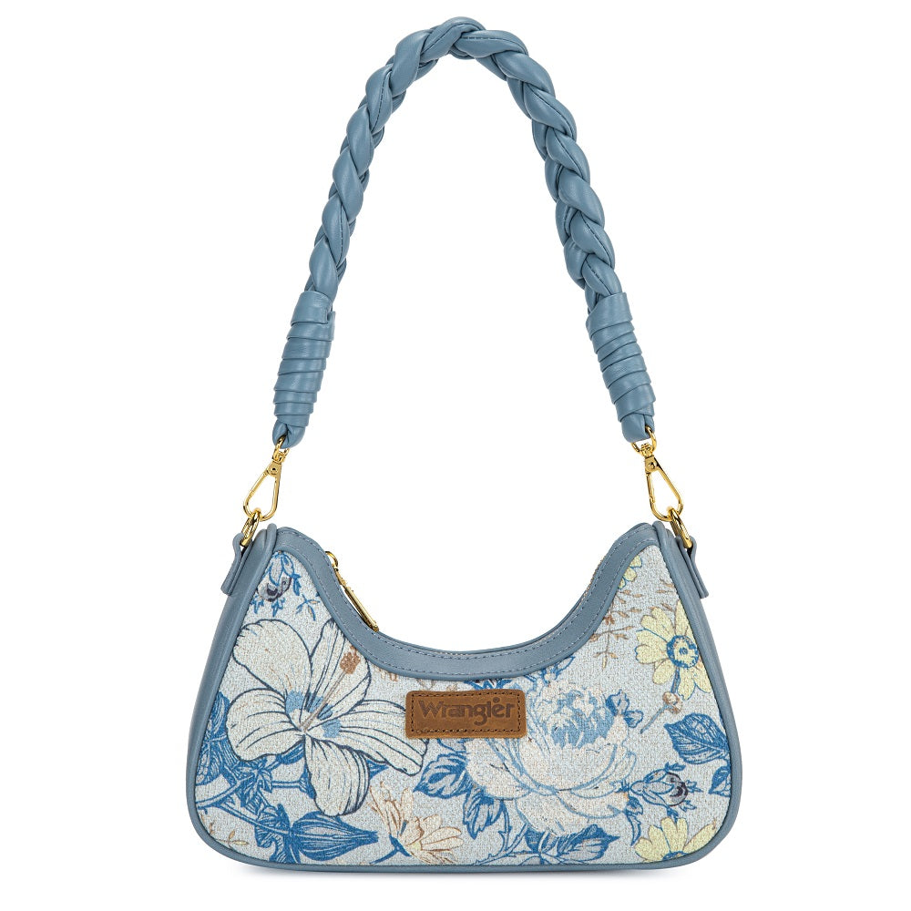 Wrangler Floral Print Braided Hobo Bag