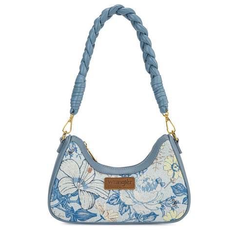 Wrangler Floral Print Braided Hobo Bag