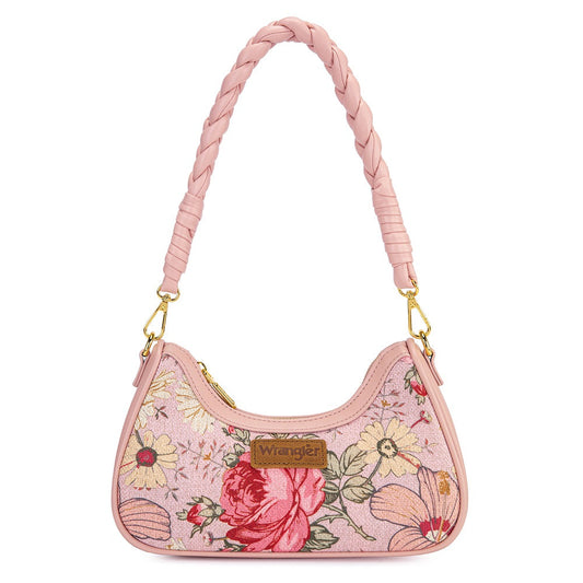 Wrangler Floral Print Braided Hobo Bag
