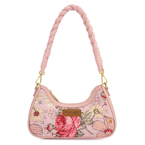 Wrangler Floral Print Braided Hobo Bag