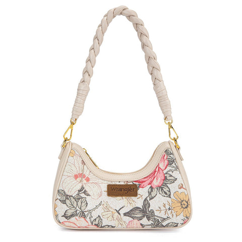 Wrangler Floral Print Braided Hobo Bag