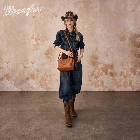 Wrangler Scroll Print Satchel Bag