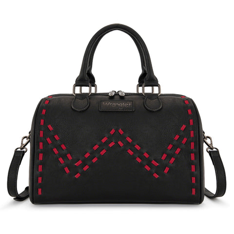 Wrangler Stitch Detail Classic Barrel Satchel/Crossbody