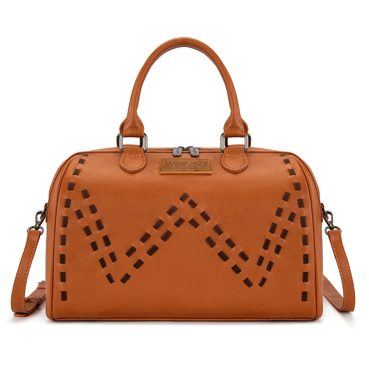Wrangler Stitch Detail Classic Barrel Satchel/Crossbody