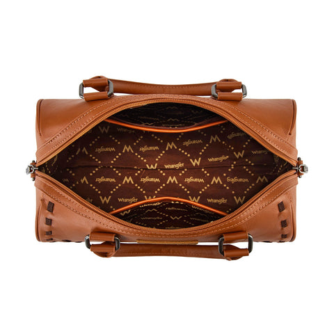 Wrangler Stitch Detail Classic Barrel Satchel/Crossbody