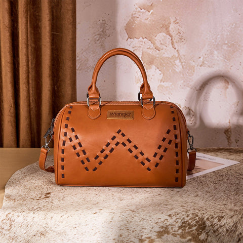 Wrangler Stitch Detail Classic Barrel Satchel/Crossbody