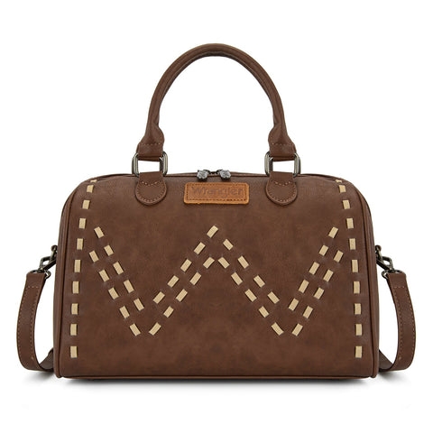 Wrangler Stitch Detail Classic Barrel Satchel/Crossbody