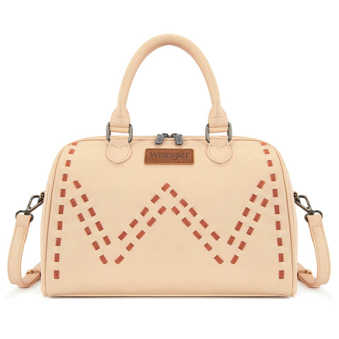 Wrangler Stitch Detail Classic Barrel Satchel/Crossbody