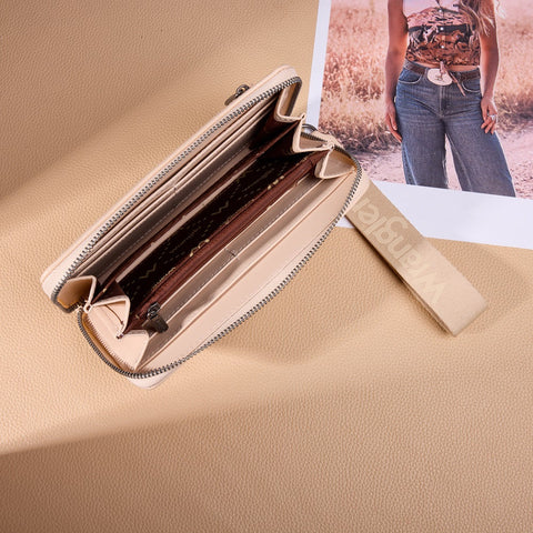 Wrangler Western Stitch Zip Around Wristlet Wallet