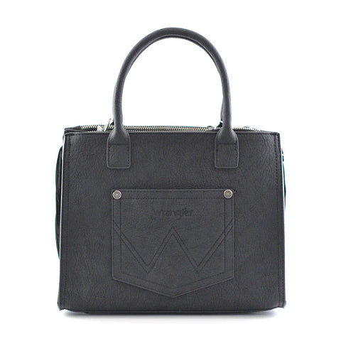 Wrangler Braided Fringe Tote Crossbody Bag